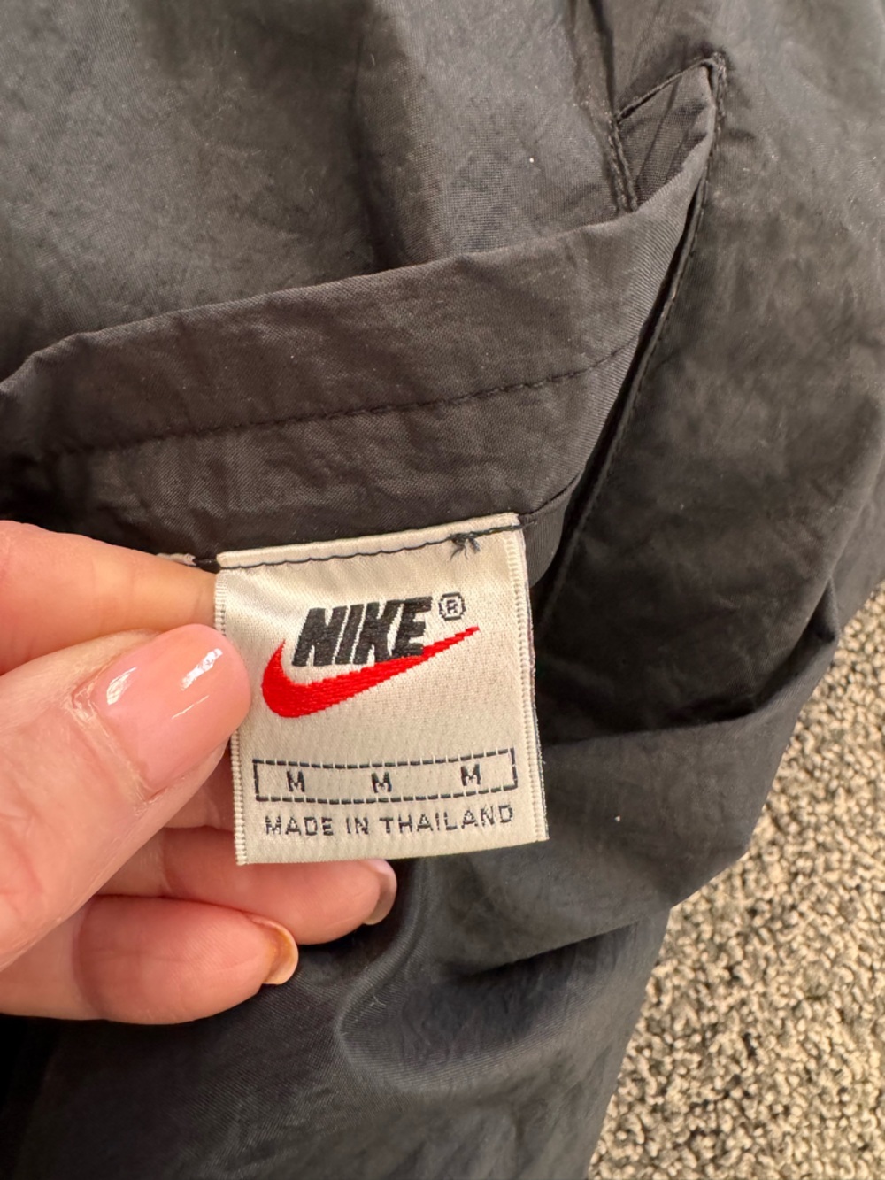 Nike Men’s Reversible Windbreaker White/Black/Navy Blue/Gray Sz Medium Pullover - Picture 12 of 16